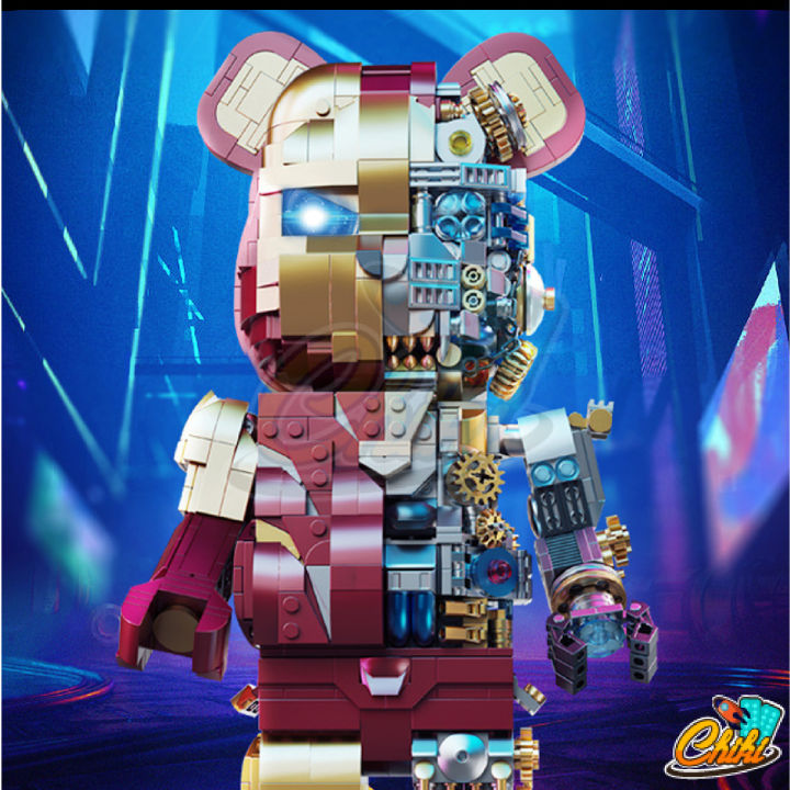 ตัวต่อ-wangao188004-iron-man-bear-robot-ไอรอนเเมน-โรบอร์ท-แบบริคครึ่งโรบอท-ขนาดเท่ากับ-400