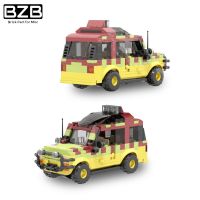 BZB Moc Jurassic Explorer Blocks World Forest Park Vehicle Bricks Educational Toy Carsx Model Kit Blocks For Kids