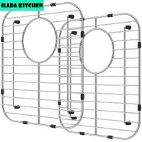 ตัวป้องกันอ่างล้างจาน2ชิ้นตัวป้องกันอ่างล้างจานตะแกรงสแตนเลสอ่างเหล็กก้นตะแกรงอ่างซิงค์แบบสองหลุมพร้อมมุม R50สำหรับซิงค์13x1ก้นตะแกรงซิงค์อ่างล้างจาน2นิ้ว