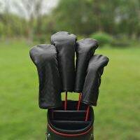 № Black Golf Wood Cover Driver Fairway Hybrid Waterproof Protector Set PU Leather Soft Durable Golf head Covers Rapid delivery