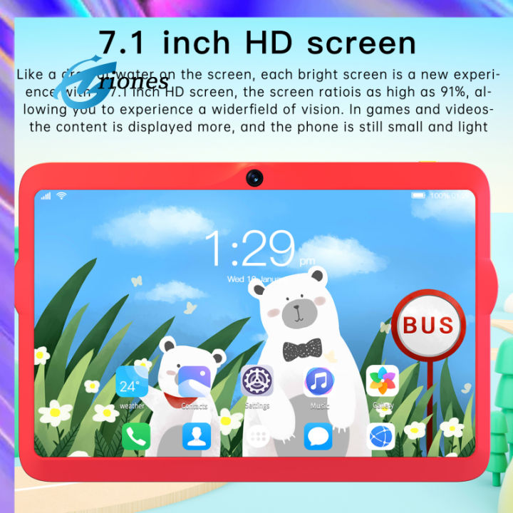 แท็บเล็ตสำหรับเด็กแท็บเล็ต-android-5-1ขนาด7-1นิ้วสำหรับเด็กหน้าจอ1280x800ความจุ16gb-3000mah-แท็บเล็ตสำหรับเด็กวัยหัดเดินพร้อมกล้องคู่-wi-fi