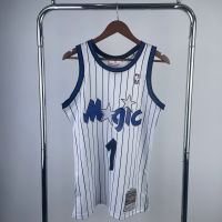 【Mitchell&amp;Ness】Mens New Original Magic #1 Anfernee Hardaway Vintage Jersey Heat-pressed Hardwood Classics Swingman White