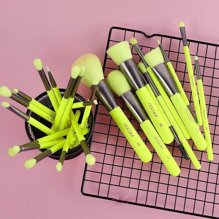 docolor-professional-neon-green-makeup-brush-set-foundation-blending-face-powder-blush-concealers-eye-shadows-makeup-brush-set-makeup-brushes-sets