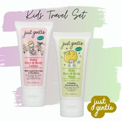 Travel size 45 ml. Kids wash &amp; Baby Face - Body Lotion Lavender เจลสระผม อาบน้ำ&amp;โลชั่นทาผิวหน้า&amp;กายเด็ก กลิ่นลาเวนเดอร์