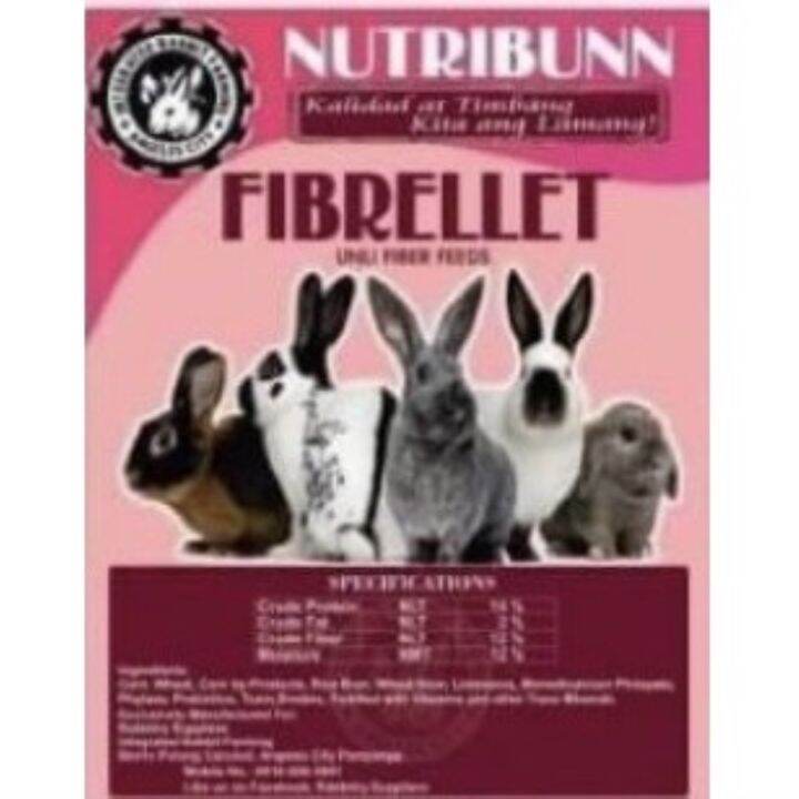 Rabbit Pellet Nutribunn Fibrellet 1kg with Probiotics Lazada PH