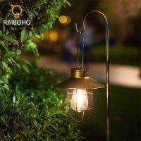 Upgrade Hanging Solar Lights Lantern with Shepherd Hook Metal Solar Waterproof Lantern for Pathway Garden Outdoor