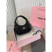 MIU LAies กระเป๋าแฟชั่นยกมือ,กระเป๋าใต้วงแขนอเนกประสงค์ไหล่กระเป๋า CrosXB