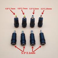 5pcs 5.5*2.1mm female to 4.0*1.7mm 4.8x1.7mm 3.5x1.35mm 5.5 x 2.5mm male DC Power Plug jack Audio Connector Adapter Laptop  Wires Leads Adapters