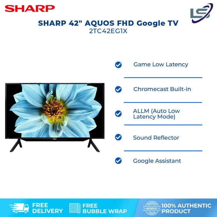 SHARP 42" AQUOS FHD Google TV 2TC42EG1X X4 Revelation Processor