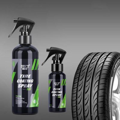 ☽ Black Car Tire Blackening Ceramic Coating Spray Liquid Refurbishing Agent Auto Washing Accessories Spraying Wax Clean HGKJ S22