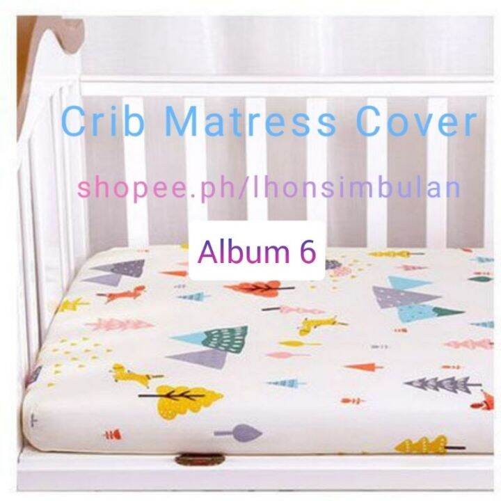 CMC (ALBUM 6) FULLY GARTERISED BABY CRIB MATTRESS COVER (PLAIN