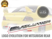 ป้ายโลโก้ โลโก้ติดรถยนต์ โลโก้ Logo Evolution แปะท้าย Mitsubishi ขนาด 19 x 1.2 cm มีกาวแปะด้านหลัง**มาร้านนี่จบในที่เดียว**