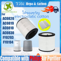 100% แบรนด์แท้?สำหรับ แผ่นกรอง ไส้กรองอากาศ Philips air purifier ac0820 ac0810 ac0819 ac0830 HEPA Filter fy0194 fy0293 ฟิลิปส์ ไส้กรองเครื่องฟอกอากาศแบบเปลี่ยน แผ่นกรองอากาศ เครื่องฟอกอากาศ รุ่น Nano Protect กรองฝุ่น PM2.5