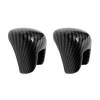 2X Carbon Fiber ABS Gear Shift Knob Cover Trim Fit For Honda Civic 11Th 2022 -2023 For Accord 2018-2022