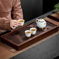 Solid Wood Tea Board Bamboo Tea Tray With Water Torage Drainage Tank Puer Tea Table Saucer Drawer Tray For Ceremony Teaware Tool