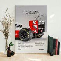 Ayrton Senna Mclaren MP4 8 1993 Formula 1 F1รถโปสเตอร์ผ้าใบพิมพ์ศิลปะนอร์ดิกโปสเตอร์ห้องนั่งเล่นทันสมัยนาฬิกาคริสตัลไร้กรอบตกแต่งบ้าน