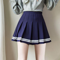 ?Huitou Yada??กระโปรงเอวสูง Short Skirt? กระโปรงพลีท ผ้าดีอยู่ทรง ความยาวกำลังดี กระโปรงทรงเอ กระโปรงเทนนิสสีพื้น