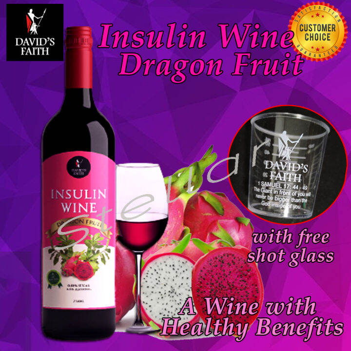 David's Faith Insulin Wine DRAGONFRUIT 750ml. Diabetic Drink. Diabetes
