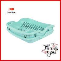 ชั้นคว่ำจานพลาสติก KECH PASTEL 38x38x11 ซม. สีเขียวPLASTIC DISH DRAINER KECH PASTEL 38X38X11CM GREEN **คุณภาพดี**