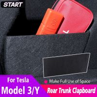 แผ่นกั้นท้ายรถ Capboard สำหรับ Tesla รุ่น3กล่องออแกไนเซอร์จัดเก็บ Y พาร์ทิชันกั้นผนังกั้น Hiasan Interior อุปกรณ์เสริม