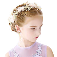 Floral Princess Wedding Headpiece Dried Flower Headband Dragonfly Tiara Hair Accessories For Women And Girls And Bridal Wedding Tiaras For Flower Girls And Bridesmaid