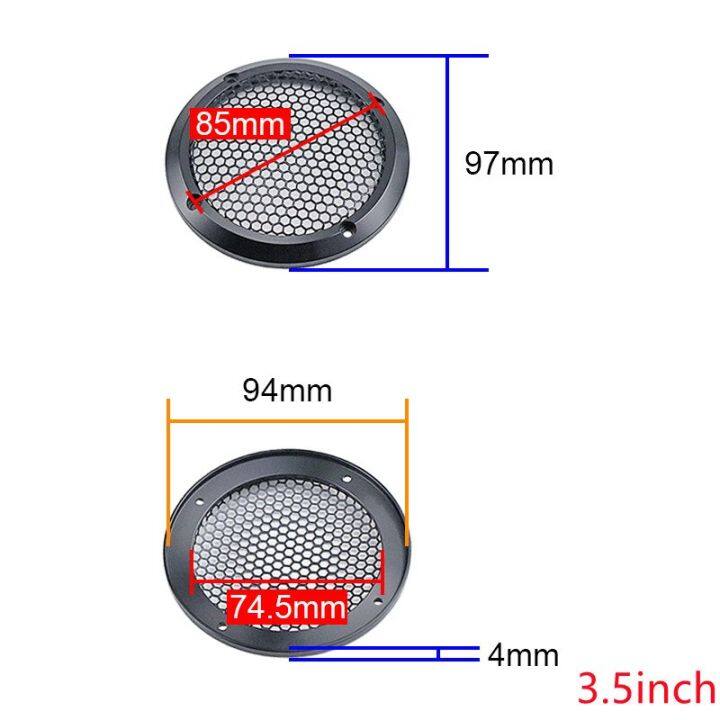 ghxamp-ตะแกรงตาข่ายลำโพงโลหะผสมขนาด3นิ้ว4นิ้ว6นิ้วอลูมิเนียมโครงป้องกันฝาแบบตาข่ายเสา