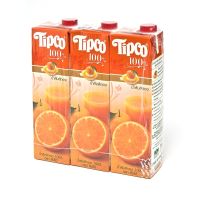 [พร้อมส่ง!!!] ทิปโก้ น้ำส้มสีทอง 1000 มล. X 3 กล่องTipco 100% Sithong Orange 1000 ml x 3