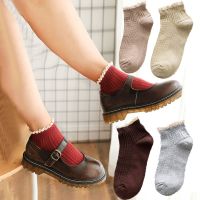 Fashion Lace Ruffles Solid Socks Women Autumn Winter Casual Cotton Women Vintage Lovely Socks Sokken Calcetines