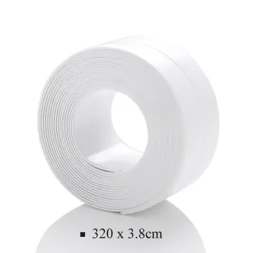 Bath Sealant Strip, Waterproof Bathroom Sealant White Anti Mould Strip,  Self Adhesive Caulk Strip Sealant Tape for Bathroom, Kitchen, Tub and Wall  Corner Edge (320 x 3.8cm) 