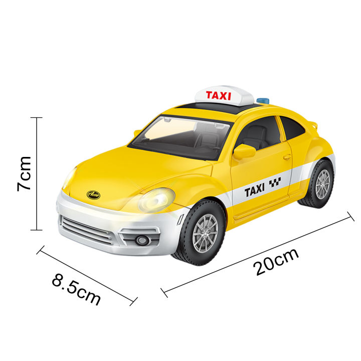 tds-เอฟเฟกต์เสียงรถยนต์รถแท็กซี่ของเล่นความสนุกสนานและเทศกาลมินิรถแท็กซี่ของเล่นพร้อมไฟและเพลงของขวัญที่สมบูรณ์แบบสำหรับเด็กวันเกิดและคริสต์มาส