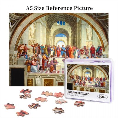 Raphael - The School Of Athens, 1511 Wooden Jigsaw Puzzle 500 Pieces Educational Toy Painting Art Decor Decompression toys 500pcs