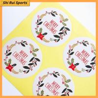 SHIRUI Box Cards Craft Party Supplies Santa Claus Elk Merry Christmas Kraft Stickers Package Label Sealing Tag Adhesive Label