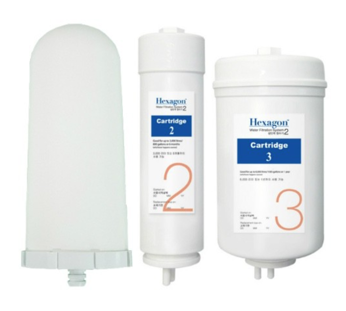 Cosway Water Filter Hexagon Cartridge 2 Alkali Block or FULL SET