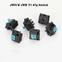 JWICK JWK V2 T1สวิตช์สัมผัสไนลอน67กรัมสวิตช์ Mx สีฟ้าแป้นพิมพ์เชิงกลสำหรับเล่นเกมจากโรงงานโดยมีขา5ขาสำหรับนักเล่นเกมกำหนดเองแกน Shensong