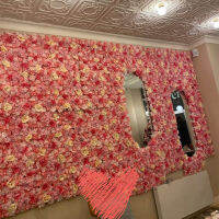 【cw】Silk Rose Flower Wall Wedding Decoration Artificial Flower Wall for Wedding Home Decor Baby Shower Backdrops Wedding Wall ！