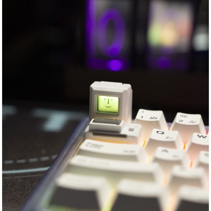 ขายร้อน-macintosh-keycap-retro-personality-light-transmitting-keycap-เป็นแม่เหล็ก-สามารถเปลี่ยนใบหน้าได้-น่ารักสุดๆ