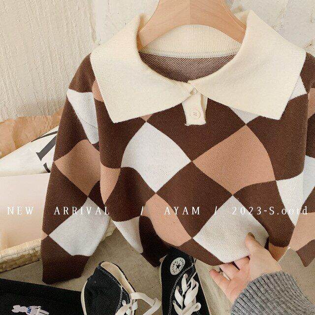 boy-sweater-baby-striped-plaid-sweater-knitted-childrens-clothing-autumn-and-winter-thickening-plus-velvet-warm-boy-sweater-new