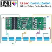 【cw】 7S 24V 10A 15A 20A 30A 18650 Battery Board With Function Short Circuit / Temperature Protection