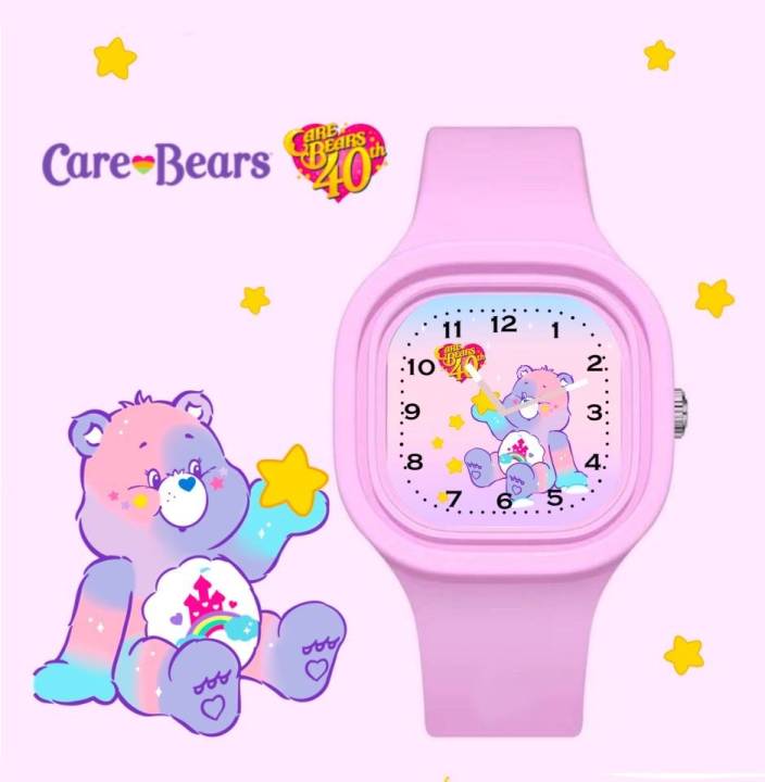 นาฬิกา-ข้อมือ-care-bears-ลายการ์ตูน-มาใหม่-สายเป็นซิลิโคน-ปรับความยาวได้-เหมาะทั้งเด็กโตและผู้ใหญ่-หน้าปัดขนาด-4-5-4-5-cm-มีกล่องใส่