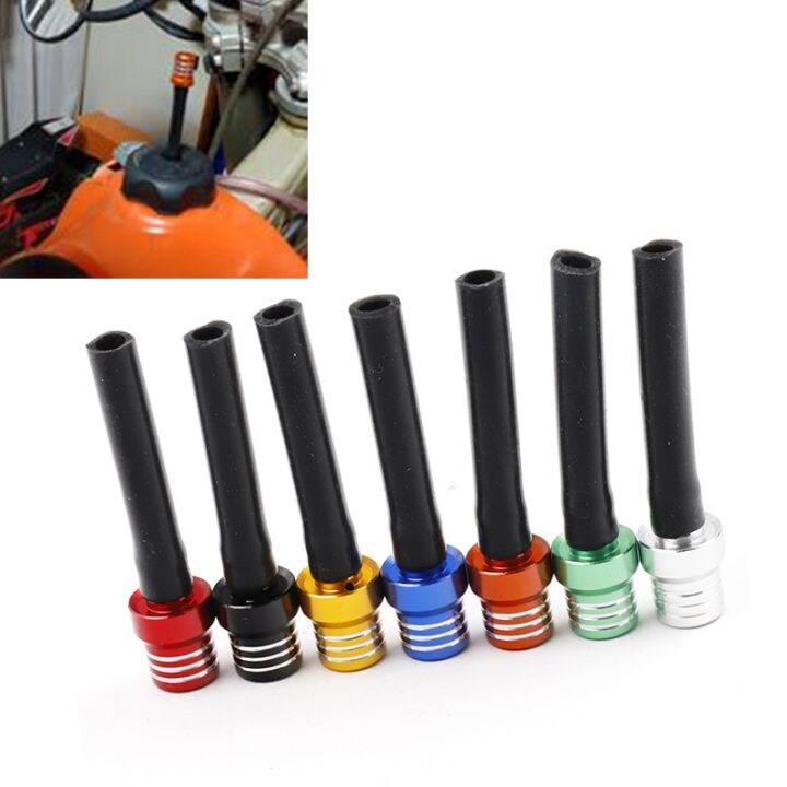 Motorcycle Gas Fuel Cap Single Way Valves Vent Breather Hoses Tubes For