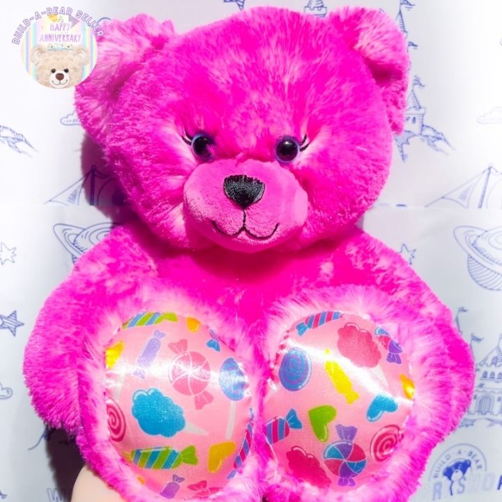 ตุ๊กตาหมีบิ้วอะแบร์-หายาก-น้องหมี-เท้าลายขนม-candy-collection-build-a-bear-สินค้ามือสองนำเข้าจากอเมริกา-ม