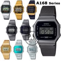 CASIO รุ่น A168WEMB-1B A168WG-9WDF A168WEGB-1 A168WGG A168WEM A168WEGC-3 รับประกัน 1 ปี A168WG A168 A168WEMB