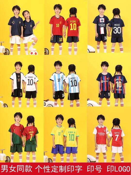 Kickball suit men's short sleeve Argentine Lionel messi Barcelona