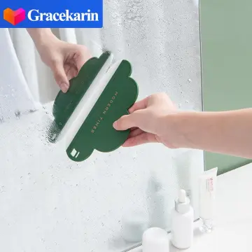 Glass Window Squeegee Cleaner 2 In 1 Shower Squeegee Multipurpose Kitchen Sink  Squeegee Cleaner And Countertop Brush Wiper - AliExpress