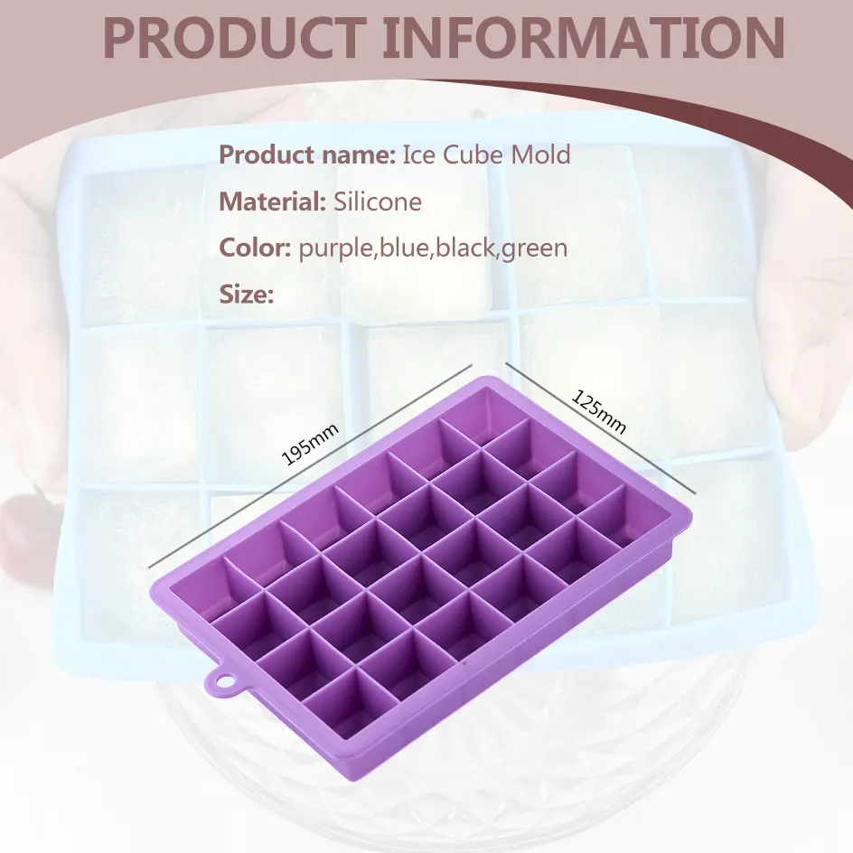 15/8/6/4 Grid Big Ice Tray Mold Giant Jumbo Large Food Grade Silicone Ice  Cube Square Tray Mold DIY Ice Maker Ice Cube Tray - AliExpress