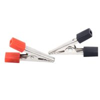 10 Pcs Insulated Buaya Klip Plastik Menangani Kabel Pengujian Logam Buaya Klip Klem 35 Mm Panjang