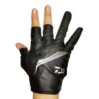 2021 new Daiwa fishing gloves Leather Anti Slip 35 Half-Finger Fishing Gloves sheepskin light and non-slip Fishing Gloves