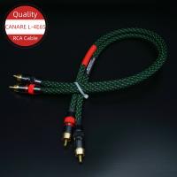 Kabel Audio RCA HiFi RCA pria Sepasang kabel interkoneksi profesional konduktor tebal untuk Amplifier DAC pemutar CD Preamp