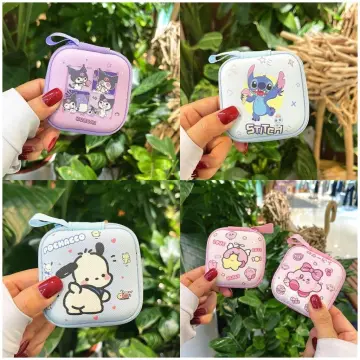 Cartoon Pochacco Kuromi Portable Power Bank Storage Bag USB Charger Cables  Waterproof Pouch Large Gadgets Storage Case