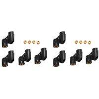 Universal Microphone Clip Holder with 5/8 Inch Male to 3/8 Inch Female Nut Adapters Black